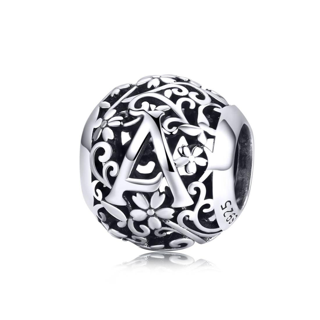 V562-24486240DBT-202504111926-00 925 Sterling Silver Letter Beads For Diy Bracelets - Image 1