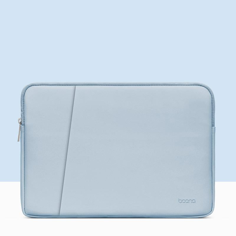 V562-2631475950DBT-202504022041-00 Sky Blue Leather Laptop Bag - Double-Layer - Fits 13 / 13.3 / 14 Inch - Image 1