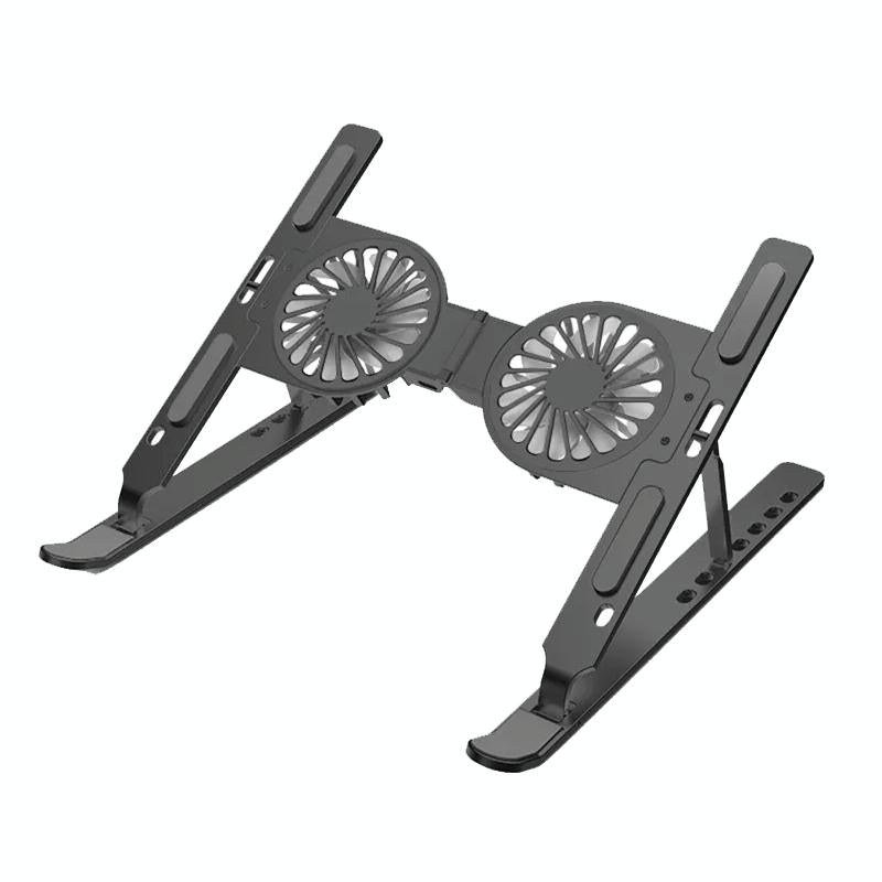 V562-3075074060DBT-202502271842-00 Foldable Laptop Cooling Stand with Ambient Light - Gray - Image 1