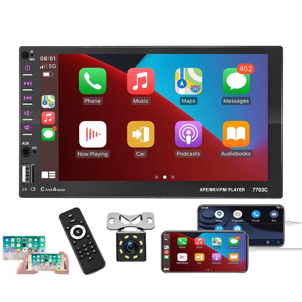 V562-3088192060DBT-202505231428-00 7 Inch Car Mp5 Player With Bluetooth & 8 Light Camera - Universal Fit - Image 1