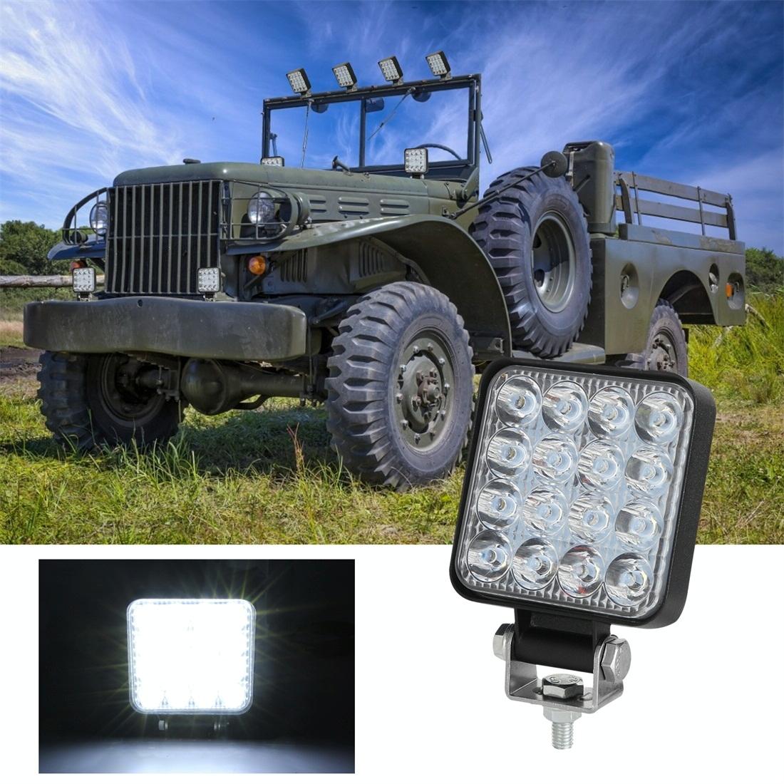 V562-3096PRC-202503052011-00 11.2W 10 - 30V Dc 6000K 3 Inch 16 Leds Square Offroad Truck Car Driving Light Work Light Spotlight Fog Light - Image 1