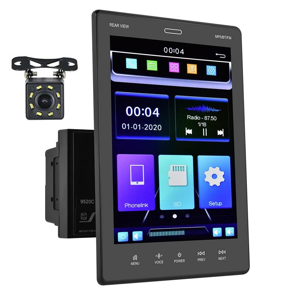 V562-3097192060DBT-202505221326-00 9.5 Inch Vertical Screen Car Mp5 Player - Dual Spindle + 8 Light Camera - Image 1