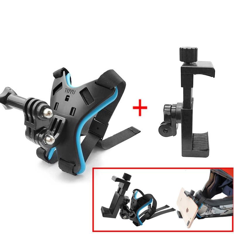 V562-4003272060DBT-219786-00 Motorcycle Helmet Mount for Action Camera and Phone - Image 1