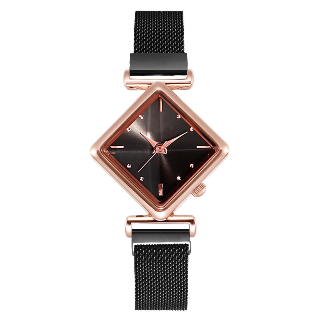 V562-4058808550DBT-202504171946-00 Black Diamond Dial Women Quartz Watch - Image 1