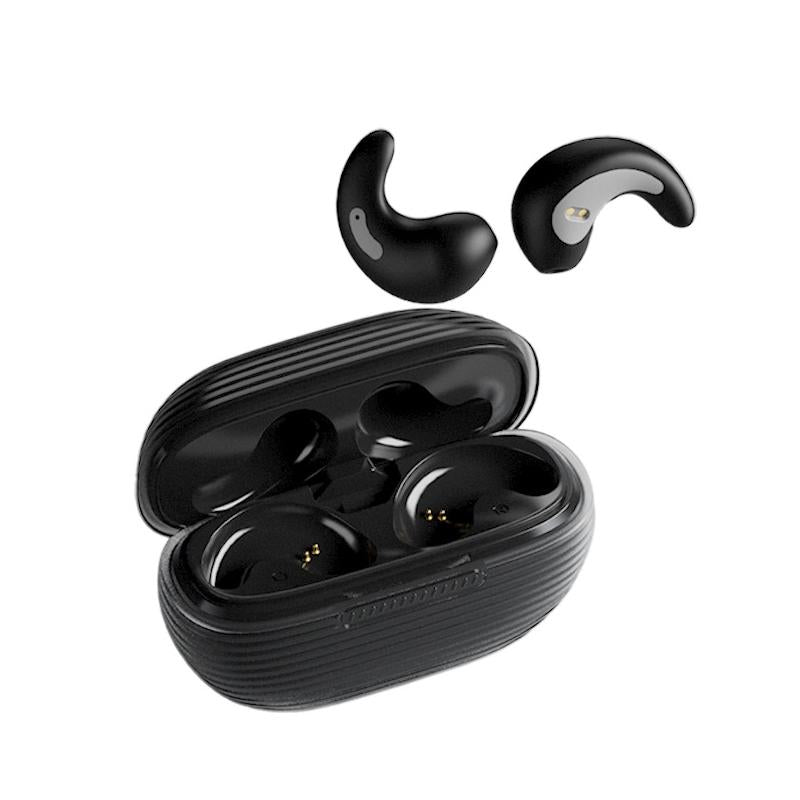 V562-4059594060DBT-202505261728-00 Bluetooth Earphones with Charging Case for Restful Sleep - Black Wih Silicone Case - Image 1