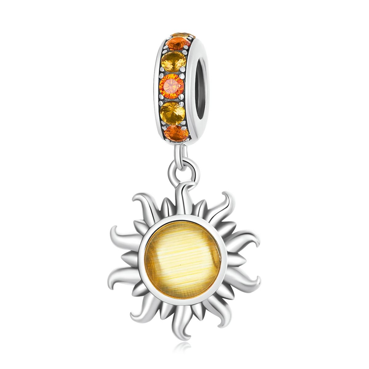 V562-4888200ADE-202504111841-00 925 Sterling Silver Sun Pendant For Diy Bracelets & Necklaces - Image 1