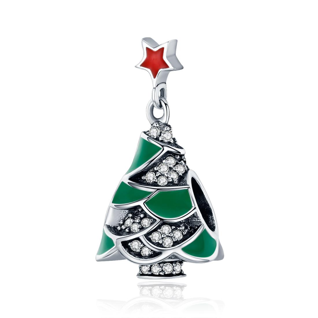 V562-491600ADE-202504111636-00 925 Sterling Silver Christmas Tree Bead Pendant For Diy Bracelets & Necklaces - Image 1