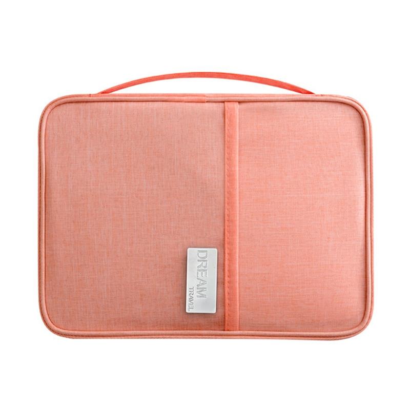 V562-5034083060DBT-202503282010-00 Waterproof Travel Document Bag Black Large - Orange Pink Large - Image 1