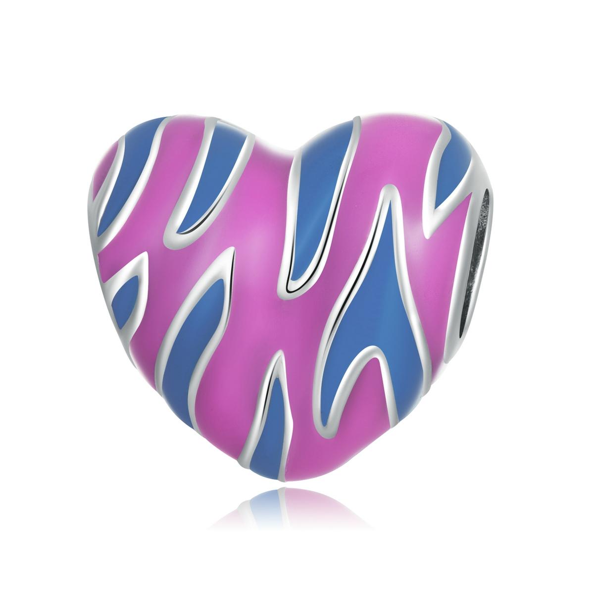 V562-5888200ADE-202504111907-00 925 Sterling Silver Contrast Heart Beads For Diy Bracelets & Necklaces - Image 1