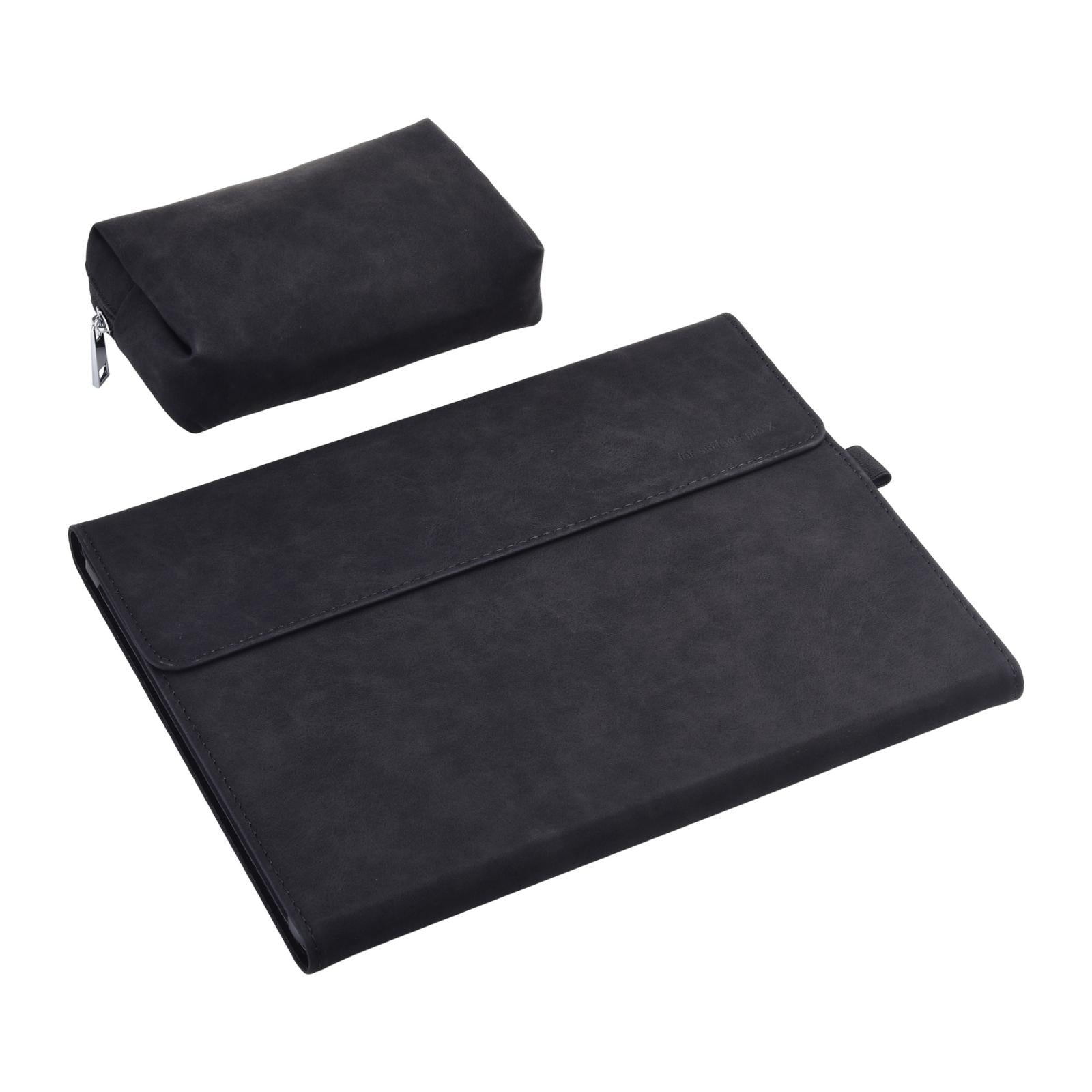 V562-6091191060DBT-202504251826-00 Black Leather Tablet Case For Microsoft Surface Pro X With Power Bag - 13 Inch - Image 1