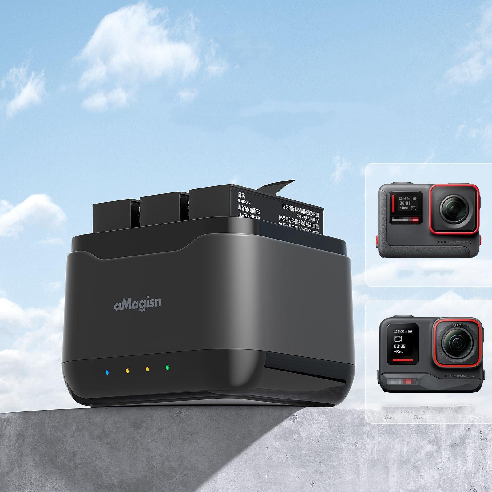 V562-62734060DBT-202502212050-00 3-slot Battery Charger Hub for Magisn - Compact & Efficient - Image 1