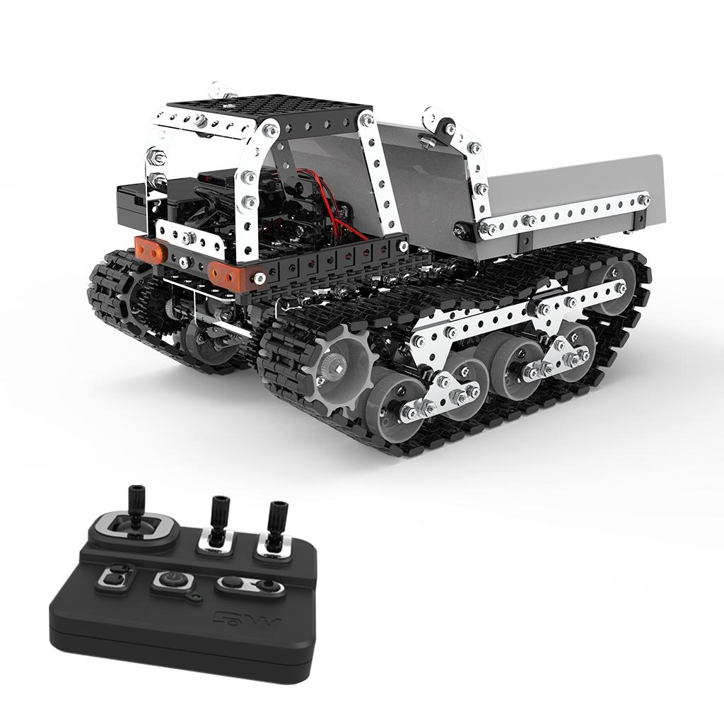 V562-7140THC-202504291301-00 10-ch Remote Control Dump Truck Toy Diy Stainless Steel 2.4g Wireless - Image 1