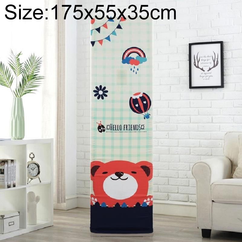 V562-8029377230DBT-202503031651-00 Vertical Cabinet Air Conditioning Dust Cover - All-inclusive Fabric - Dark Grid Bear - 175x55x35cm - Image 1