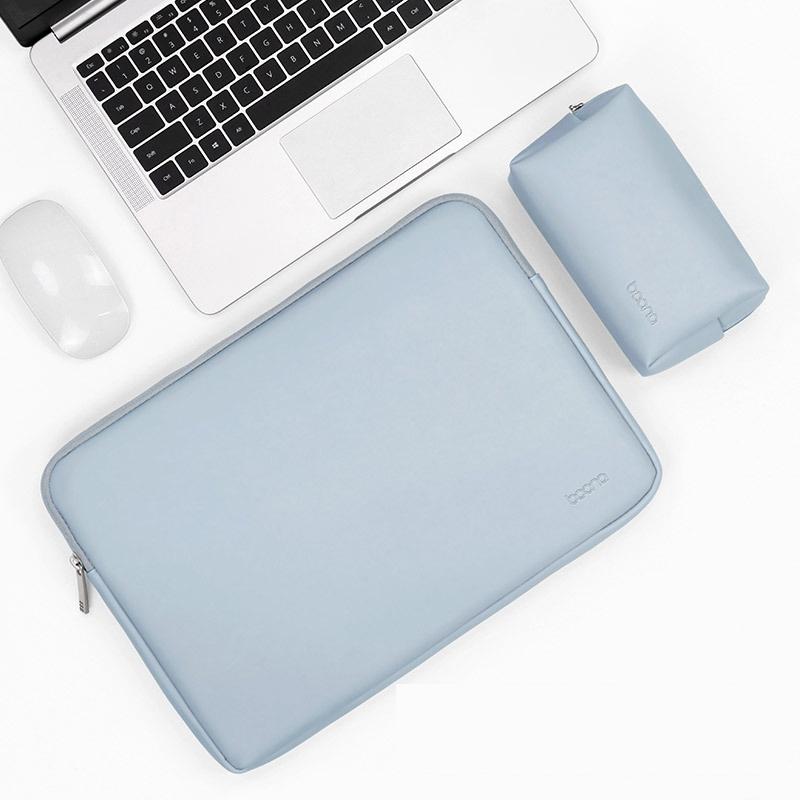 V562-8331475950DBT-202502282310-00 Sky Blue Pu Leather Laptop & Power Bag - 13 / 13.3 / 14 Inch - Image 1