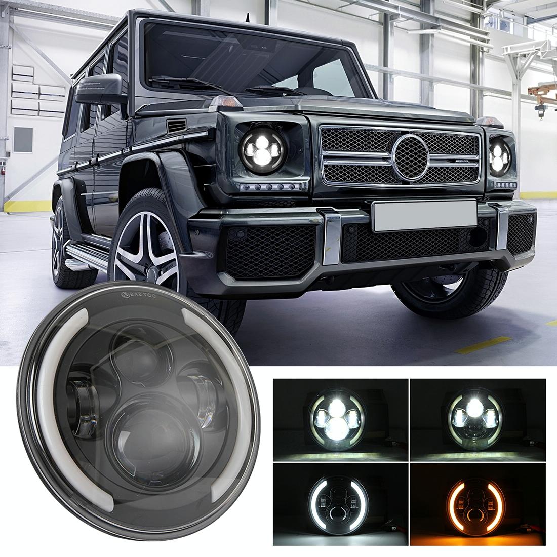 V562-9289PRC-202503052016-00 7 Inch H4 / H13 Dc 9V - 30V 3000Lm 3000K - 6000K 25W Car Round Shape Led Headlight Lamps For Jeep Wrangler With Angel Eye White Light - Image 1