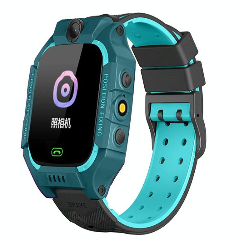 V562-A1000040060DBT-202504252117-00 Children Phone Watch Smart Positioning Full Touch Screen Student Watch - Green - Image 1
