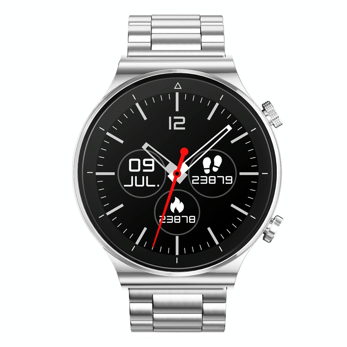 V562-A100407100AYS-202504251922-00 Ip67 1.28 Inch Touch Smart Watch Black - Silver - Image 1