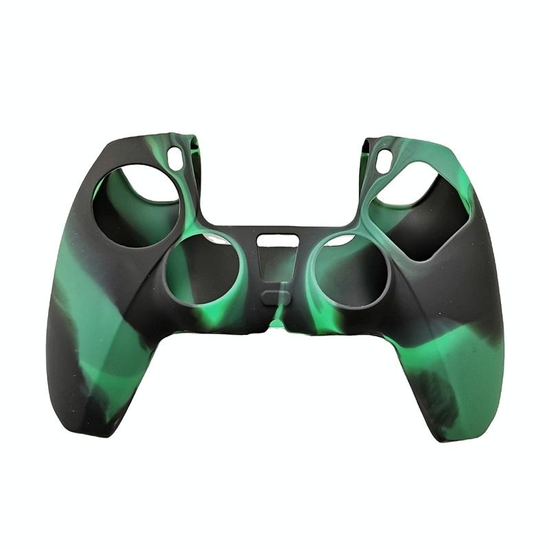 V562-A1006719450DBT-202505201332-00 2-pack Non-slip Silicone Handle Covers for Ps5 Controllers - Dark Green - Image 1