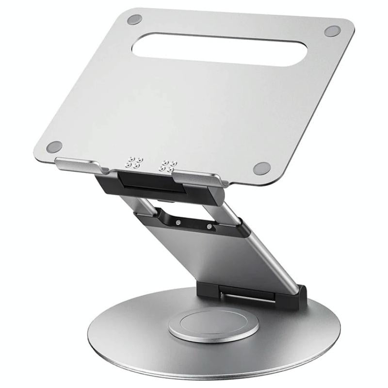 V562-A101335200AYS-202502271805-00 Adjustable 360 Degree Rotating Laptop Stand for 10-17 Inch Devices - Silver - Image 1