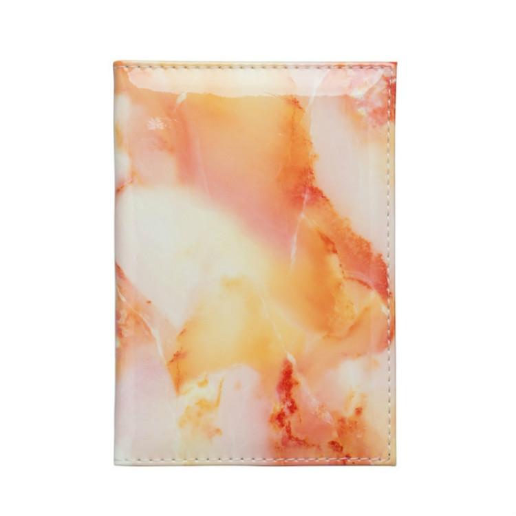 V562-A1019252240DBT-202503281952-00 Waterproof Marble Passport & Ticket Holder Colorful Design - Yellow - Image 1