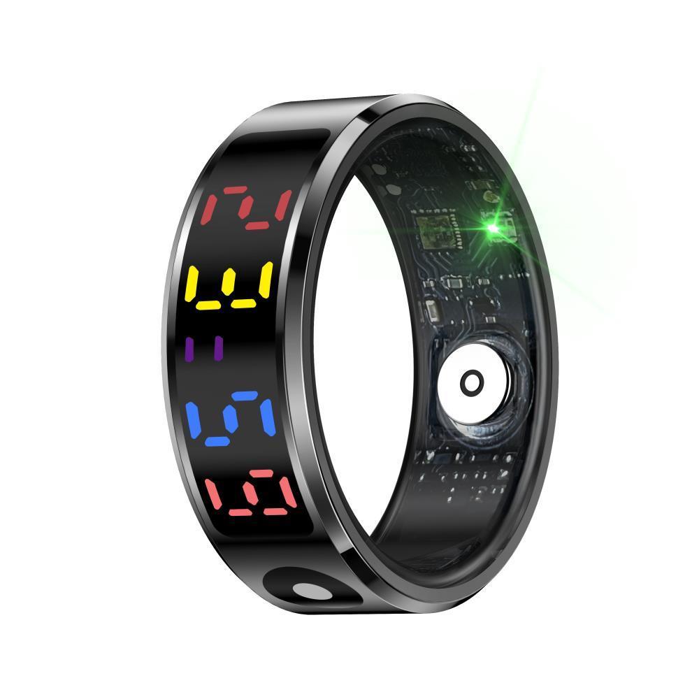 V562-A102408200AYS-202504281912-00 Smart Ring Heart Rate Blood Oxygen Sleep Sports Size 10 - Black - Image 1