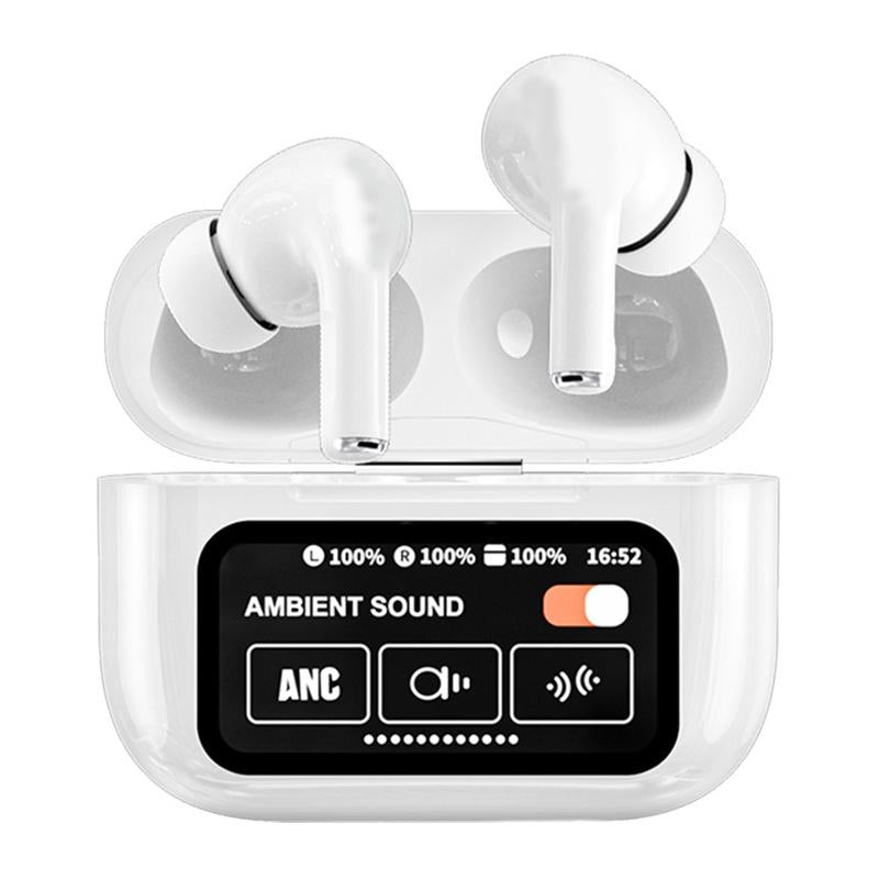 V562-A102548600ADE-202505231840-00 Wireless Bluetooth Earphone with Touch Screen & Noise Reduction - White - Image 1