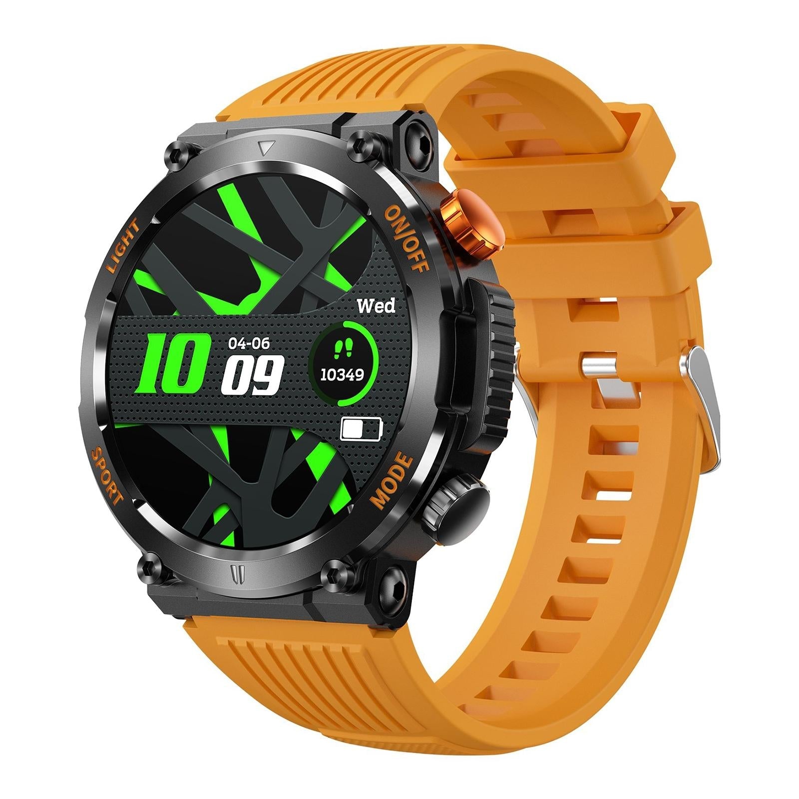 V562-A102576500ADE-202504251952-00 1.46 Inch Round Screen Bluetooth Smart Watch Support Health Monitoring & 100+ Sports Modes - Orange - Image 1