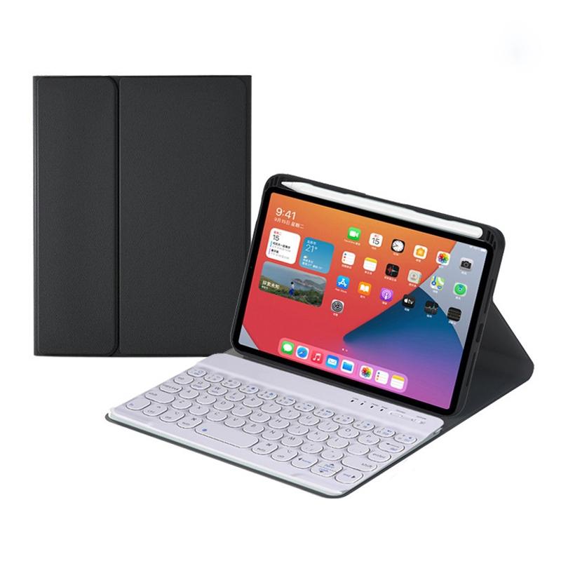 V562-A103190200ADE-202504292007-00 Detachable Bluetooth Keyboard Leather Case For Ipad Mini 6 With Holder - Black - Image 1