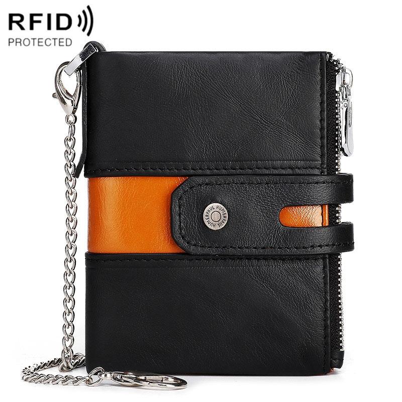 V562-A1032262060DBT-202505291716-00 Retro Mens Coin Purse with Rfid Protection - Black - Image 1