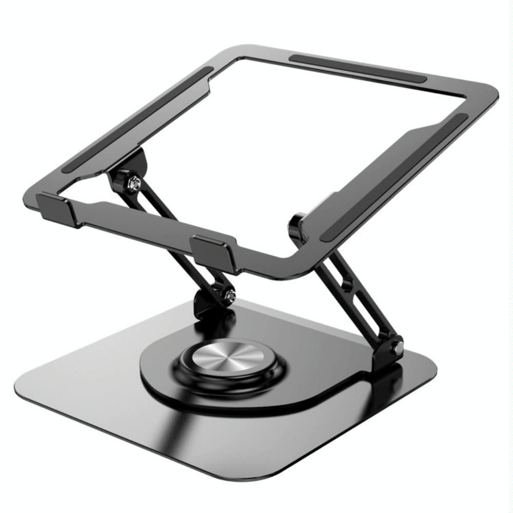 V562-A104191200AYS-202502271906-00 360 Degree Rotating Laptop Stand - Foldable Aluminum Bracket - Black - Image 1