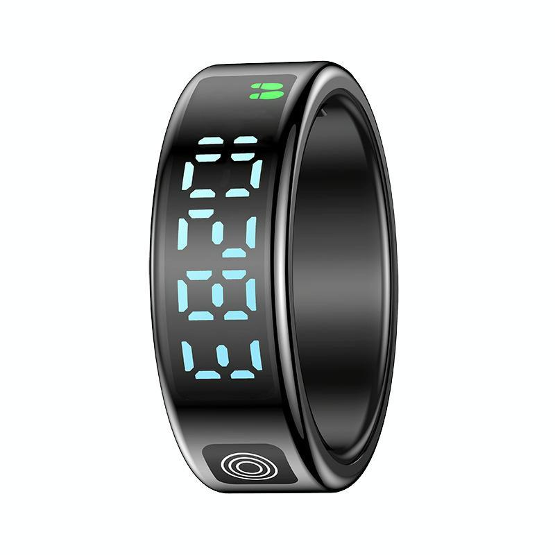 V562-A104328200AYS-202504281911-00 Smart Ring Gesture Control Health Monitoring Multiple Sports Size 11 - Black - Image 1