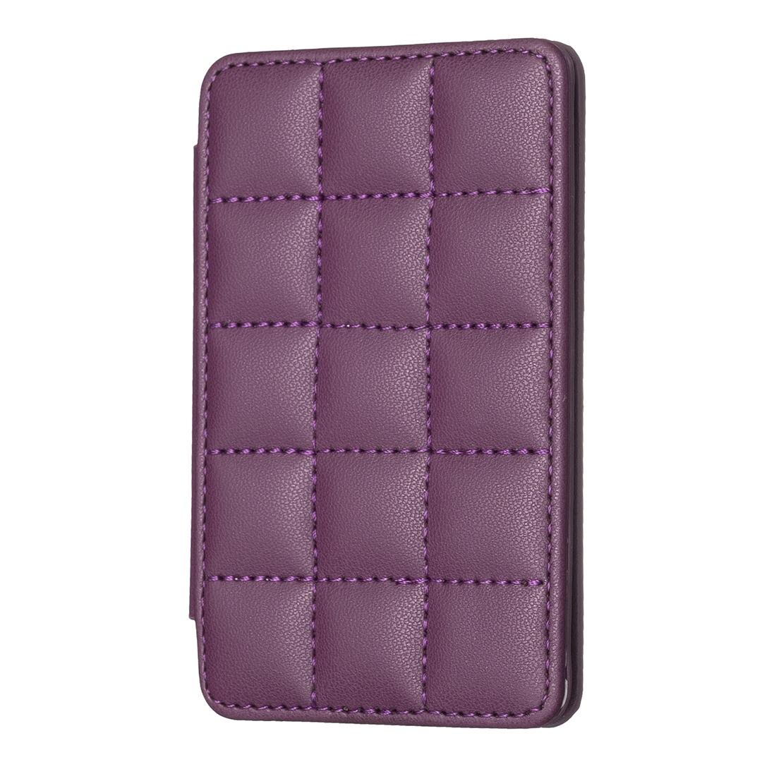V562-A104439400ADE-202505221820-00 Grid Pattern Card Bag Sticker For Mobile Phones - Dark Purple - Image 1