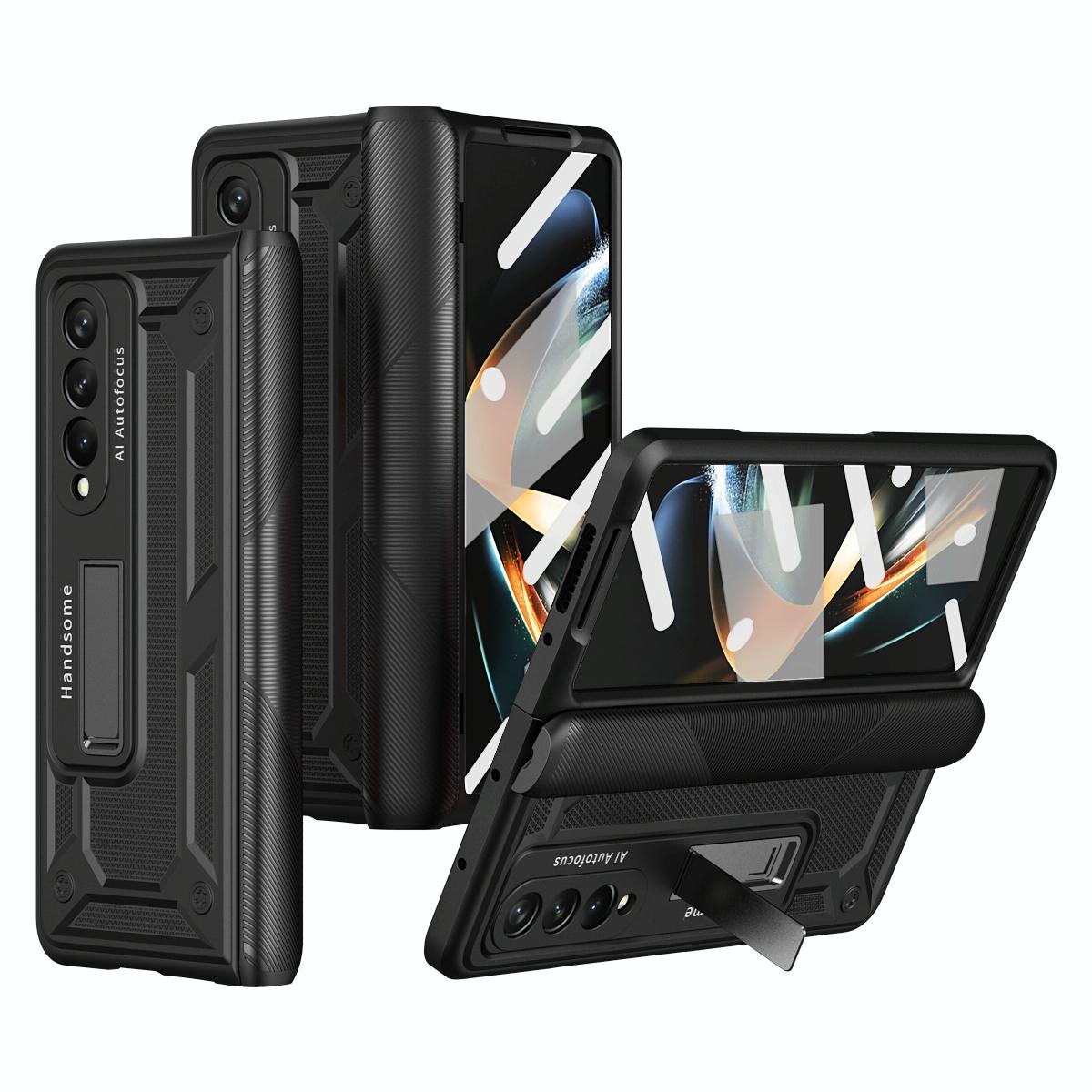 V562-A104635400ADE-202502241340-00 For Samsung Galaxy Z Fold4 5G Shockproof Secure Hinge Phone Case - Black - Image 1