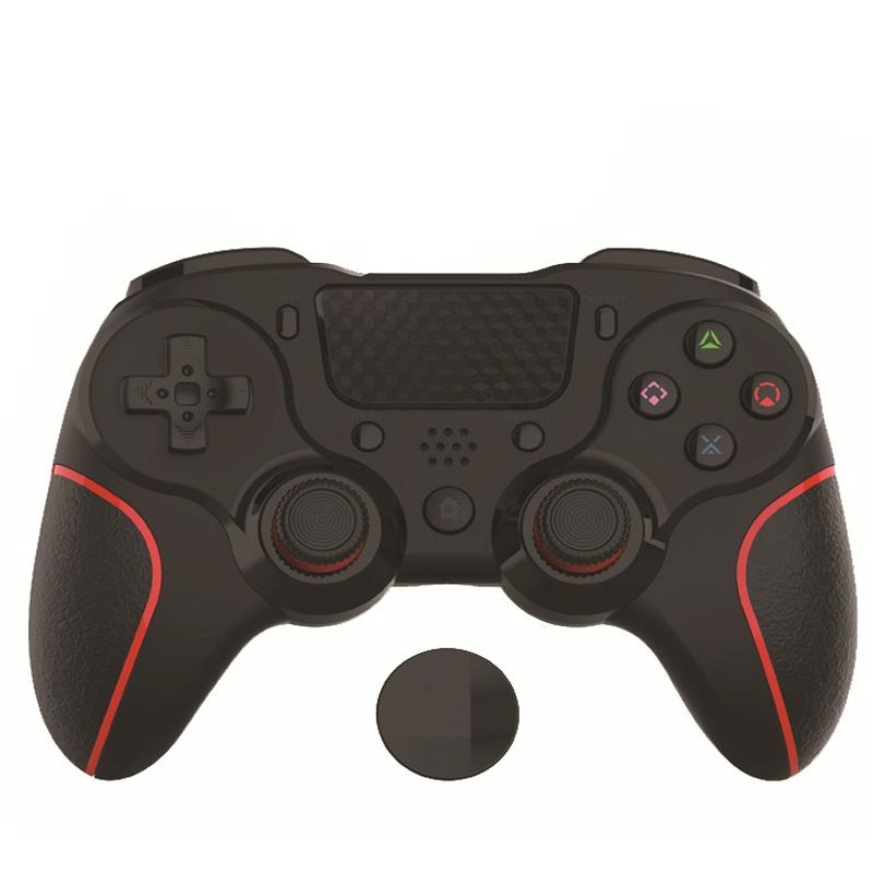 V562-A1048461060DBT-202504182001-00 Bluetooth Gamepad for Ps4 Pro with Dual Vibration and Six-axis Control - Red Black - Image 1