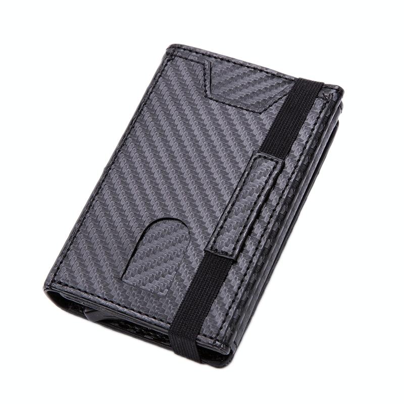 V562-A1050022750DBT-226262-00 Rfid-blocking Aluminum Card Holder - Secure & Compact - Carbon Fiber Black - Image 1