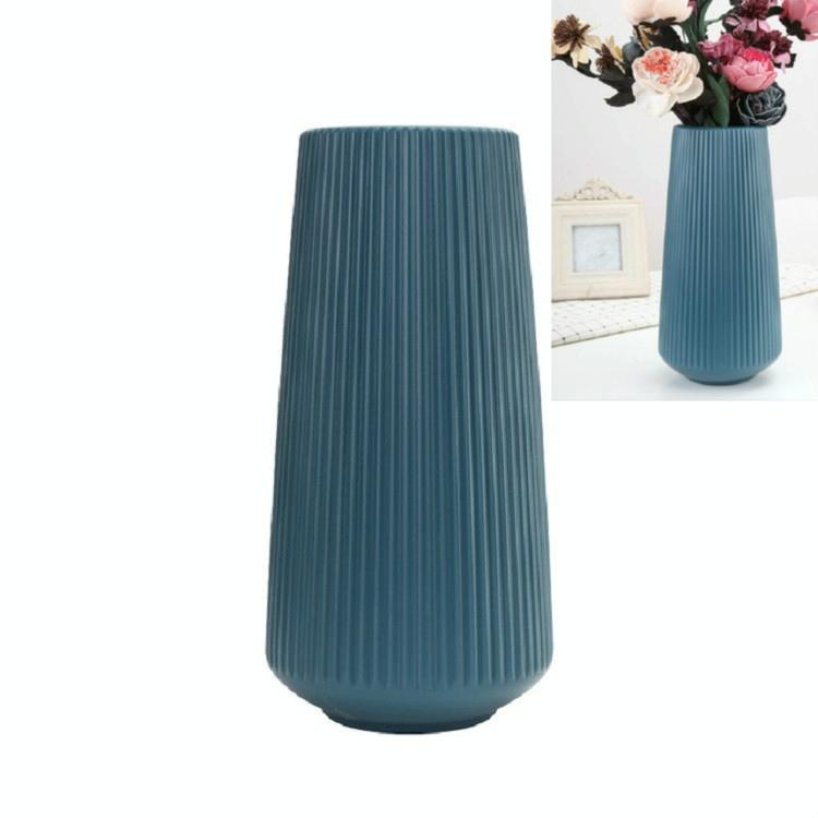 V562-A105034940DBT-202503041625-00 Versatile Plastic Flower Vase for Dry and Wet Arrangements - Blue - Image 1