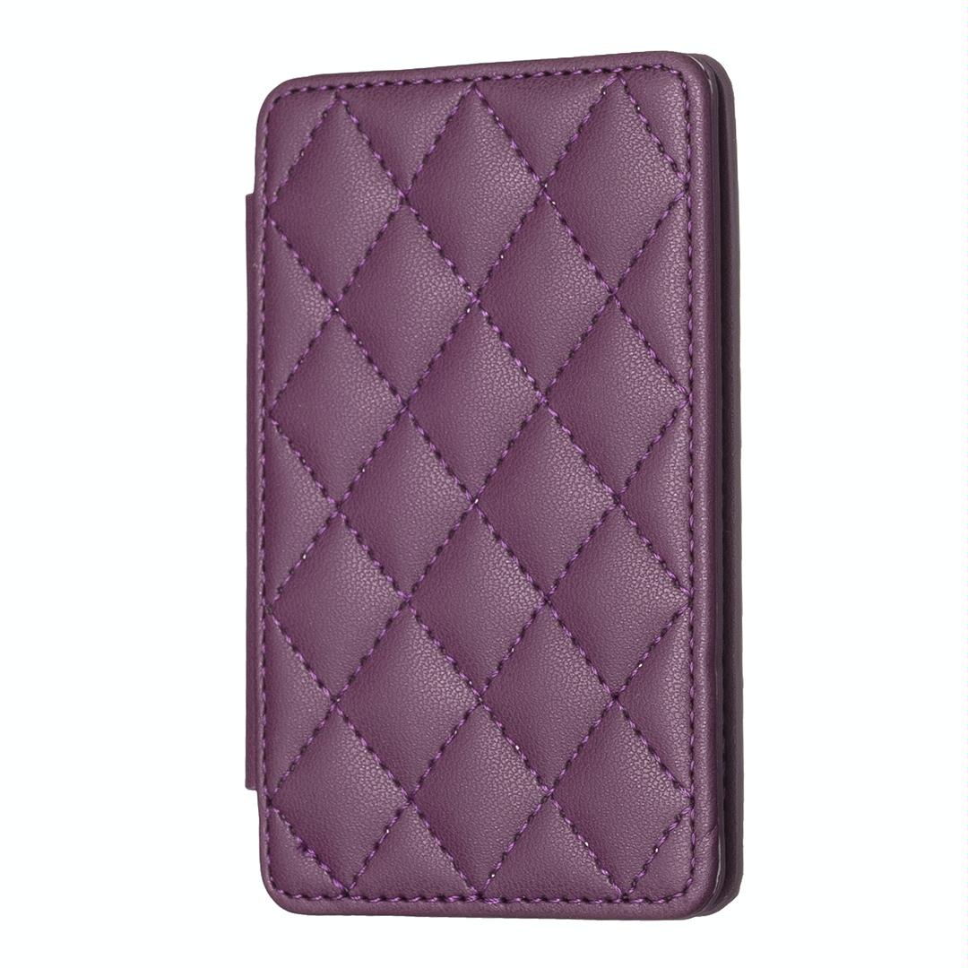 V562-A105239400ADE-202503281917-00 Rhombus Pattern Card Bag Back Sticker For Mobile Phones - Dark Purple - Image 1