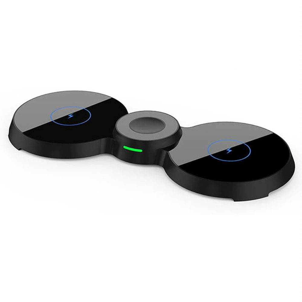 V562-A105295100ADE-202504212021-00 15W 3 In 1 Magnetic Wireless Charger For Phones Watch & Airpods - Black - Image 1