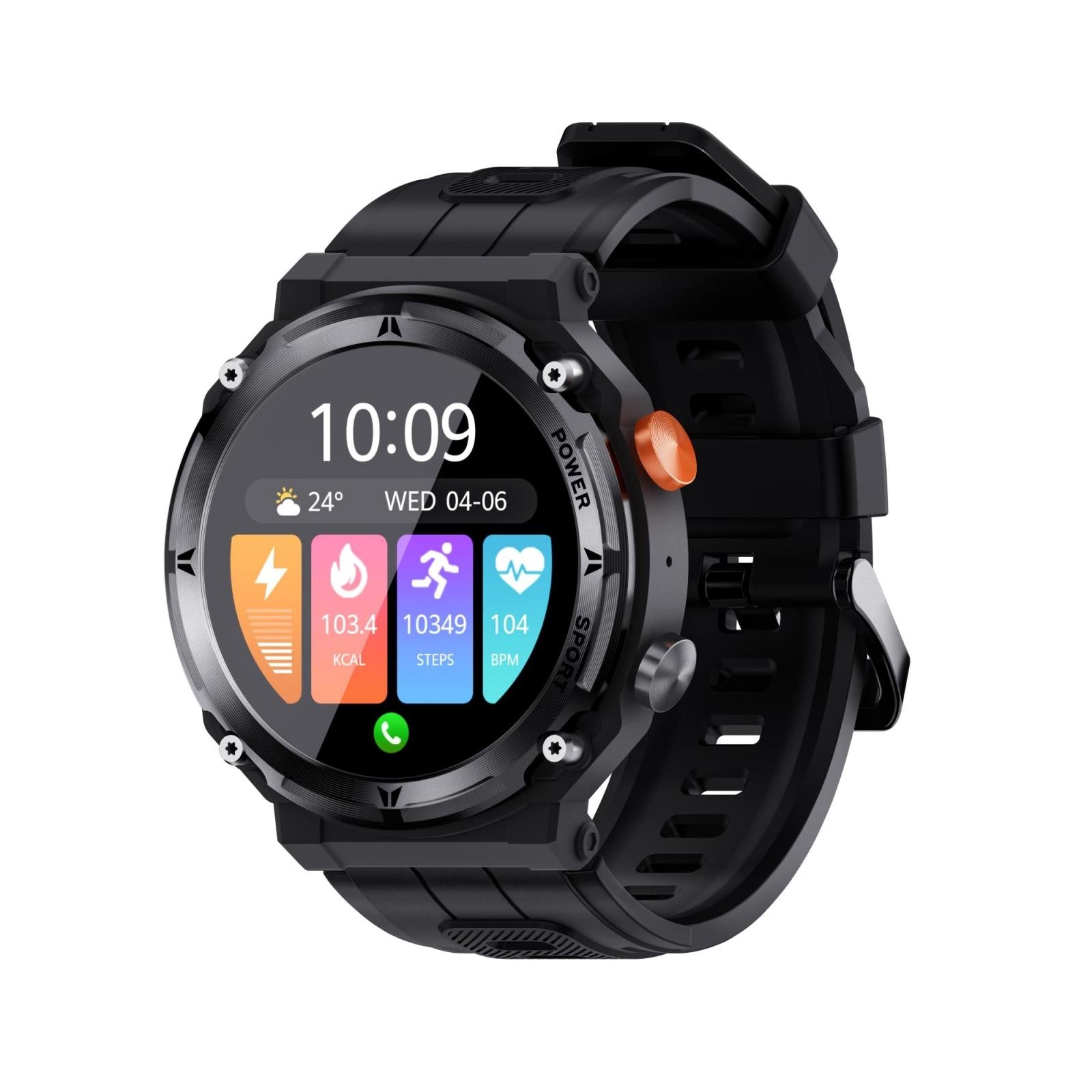 V562-A105522200AYS-202504171151-00 Smart Watch With Heart Rate Blood Pressure And Oxygen Monitoring - Black - Image 1