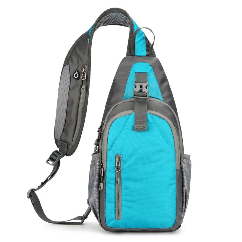 V562-A1059935060DBT-202503032025-00 Waterproof Outdoor Sports Chest Bag Crossbody Single Shoulder Design - Lake Blue - Image 1