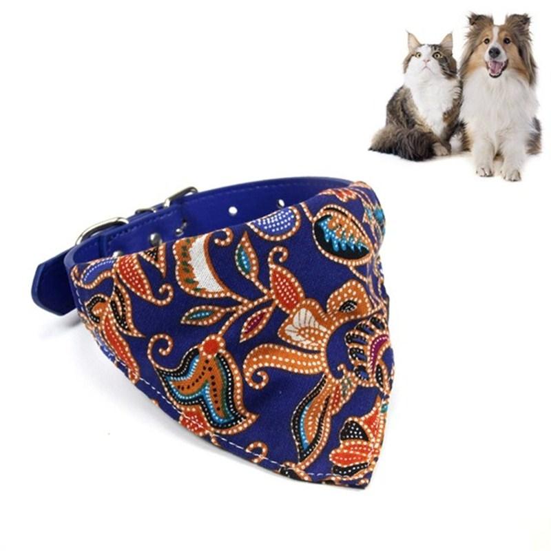 V562-A1061001450DBT-202503201652-00 Cotton Pet Bib Cat Headband Dog Saliva Towel - Size Xs - Blue - Image 1