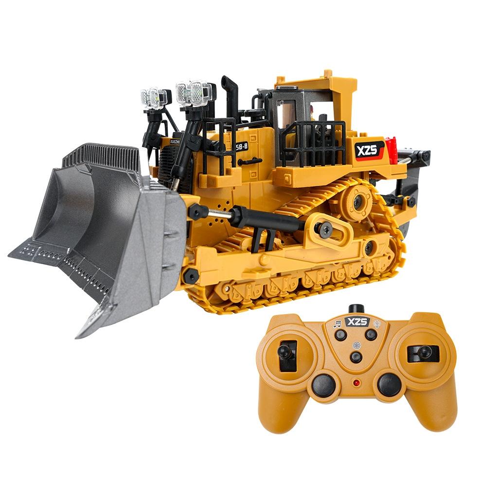 V562-A1065075950DBT-202503061940-00 9-channel Remote Control Bulldozer Toy with Alloy Excavator - Image 1