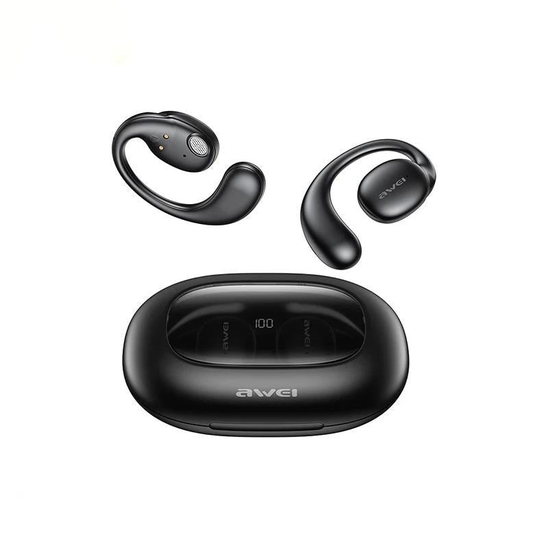 V562-A106568500ADE-225074-00 Black T80 Sport Tws Bluetooth Earbuds with Air Conduction - Image 1