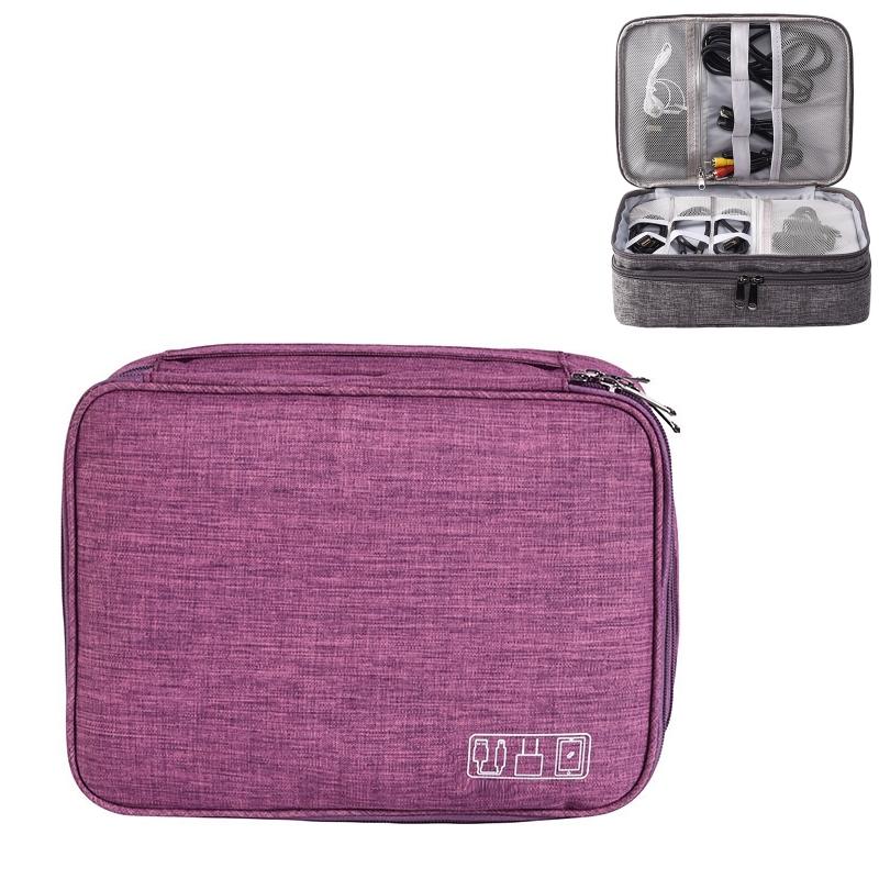 V562-A1068642060DBT-202503032010-00 5-inch Digital Earphone Storage Bag - Multifunctional - Purple - Image 1