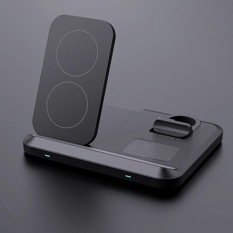 V562-A107001700ADE-202504211945-00 15W 3 In 1 Foldable Wireless Charger - Black - Image 1