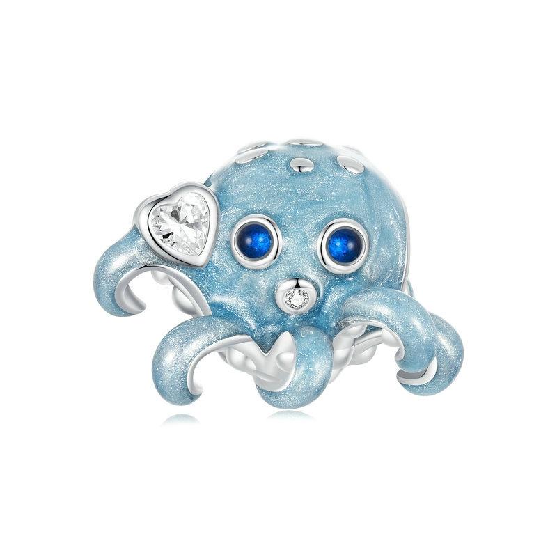 V562-A1071444060DBT-202504112040-00 925 Sterling Silver Ocean Octopus Diy Beads - Image 1