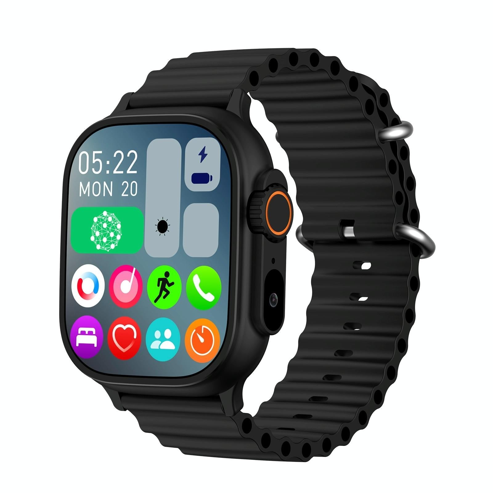 V562-A107371700ADE-202504251942-00 2.01 Inch Bluetooth Call Smart Watch Support Heart Rate / Blood Oxygen - Black - Image 1