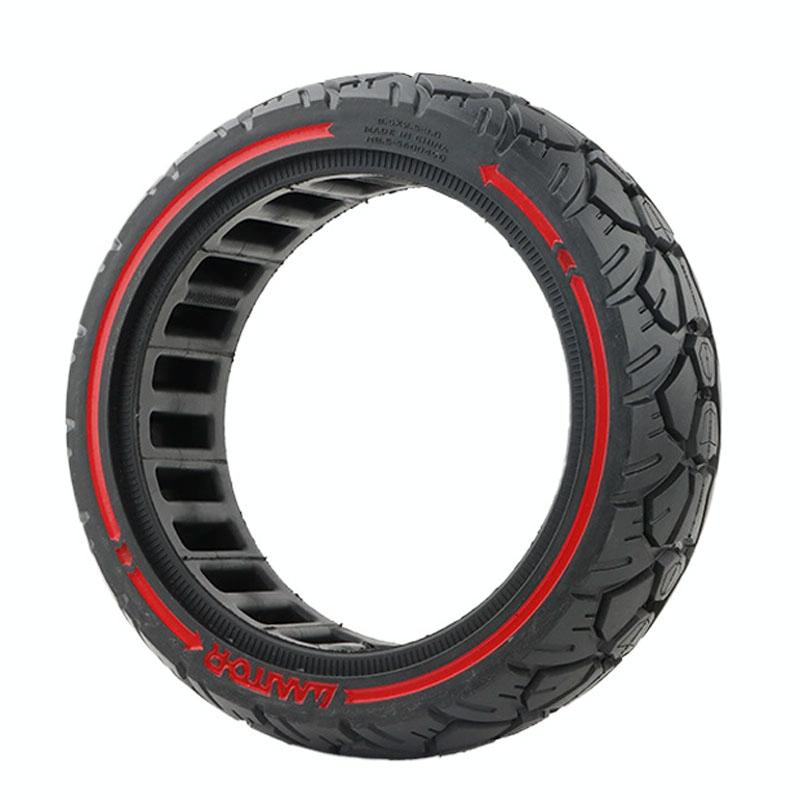 V562-A1074484060DBT-202505262126-00 Universal 8.5 Electric Scooter Tire with 56 Card Slot - Off-road Red Line - Image 1