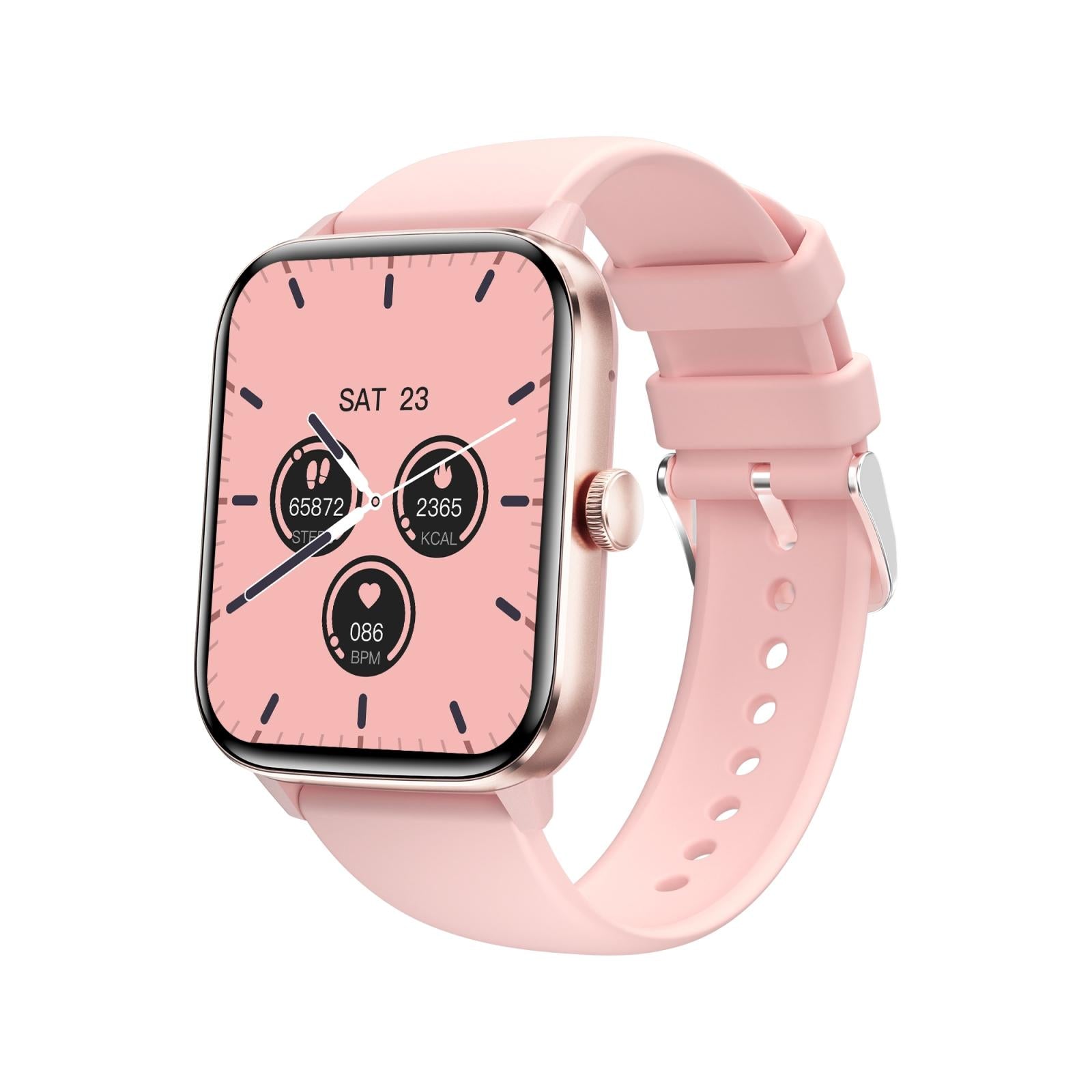 V562-A108742600ADE-202504252107-00 1.91 Inch Bt5.2 Smart Sport Watch Support Sleep / Heart Rate / Blood Oxygen / Temperature / Blood Pressure Health Monitor - Pink - Image 1