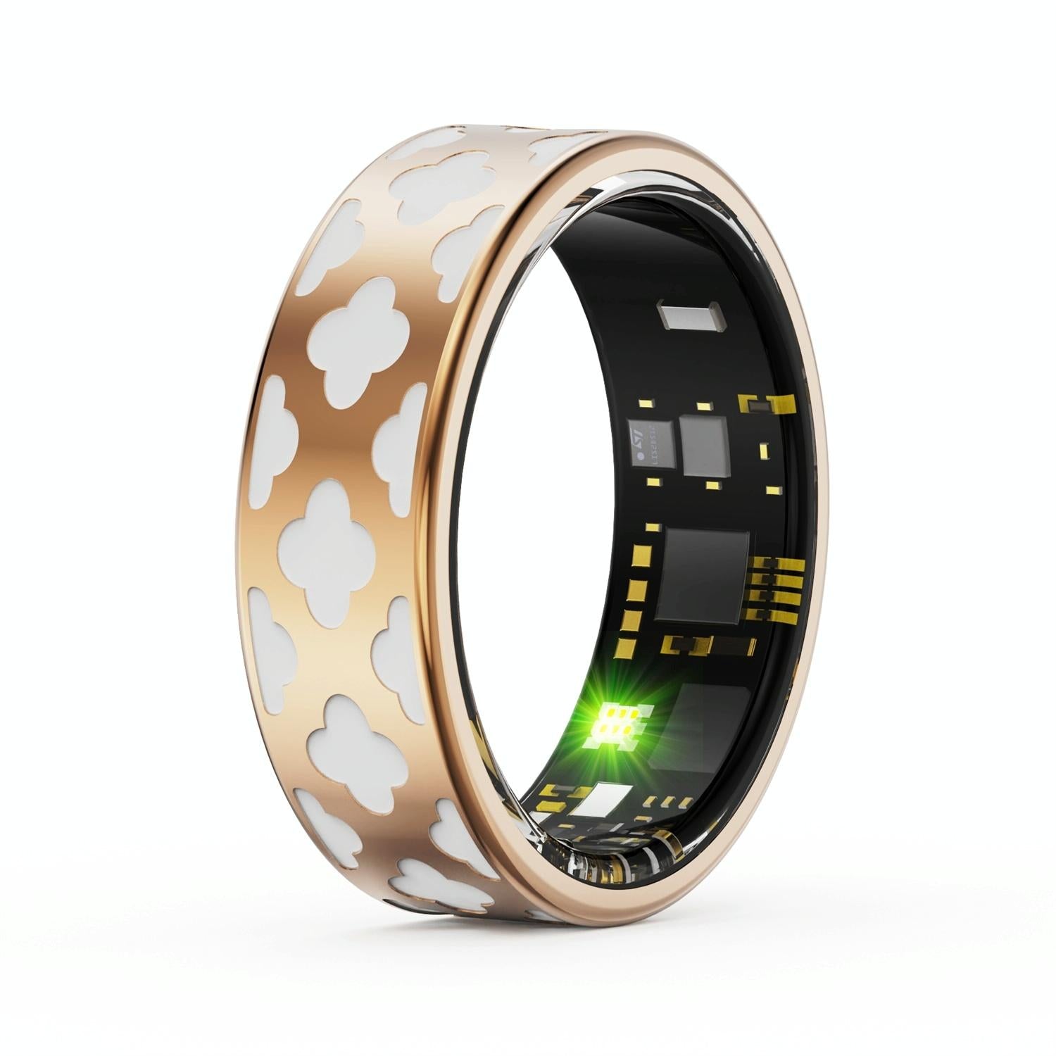 V562-A108947200AYS-202504281827-00 Smart Ring With Heart Rate Blood Oxygen Sleep Monitoring - Rose Gold Size 10 - Image 1